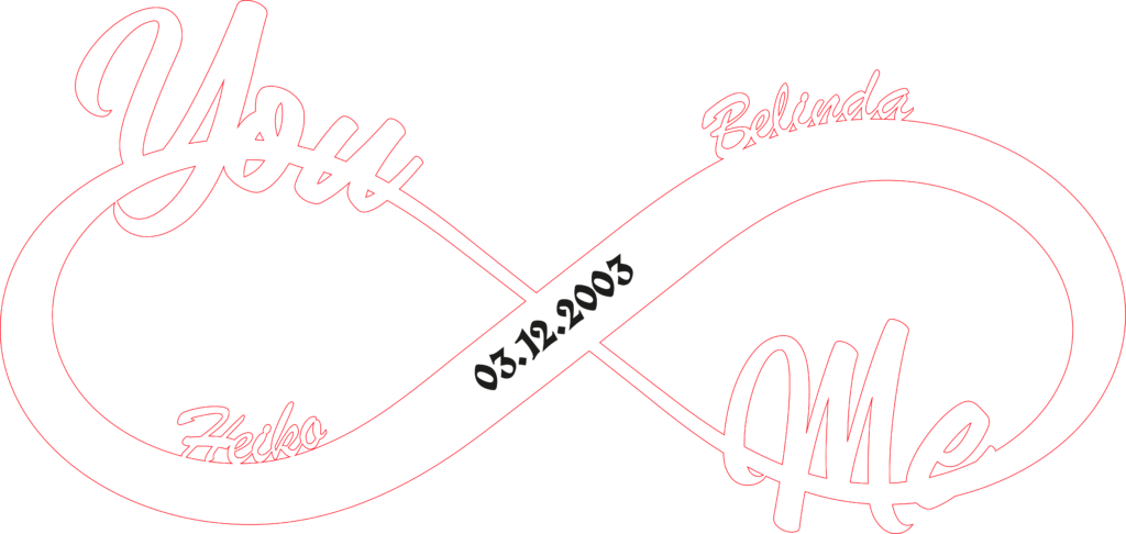 vektorgrafik-vektorerstellung-siegen Eine personalisiertes Unendlichkeitszeichen als Vektorgrafik.