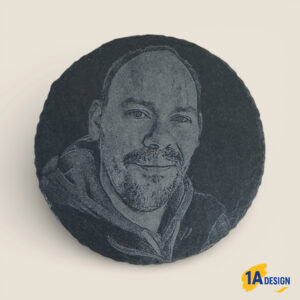 Schieferuntersetzer mit Wunschgravur – Dein Unikat (rund oder eckig)